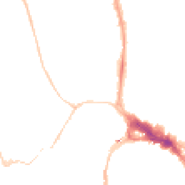 Night-time road noise heatmap for BS8 1RY