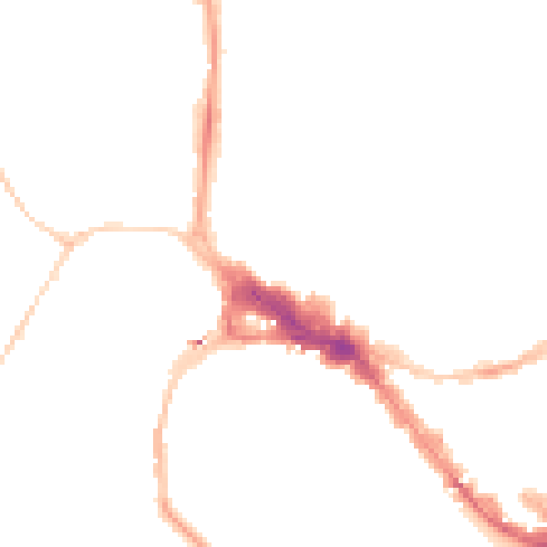 Night-time road noise heatmap for BS8 1SL