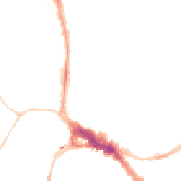 Night-time road noise heatmap for BS8 1TX