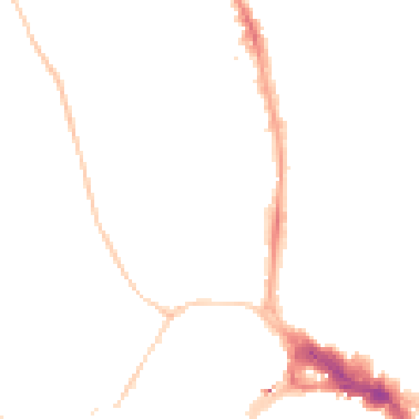 Night-time road noise heatmap for BS8 2BQ