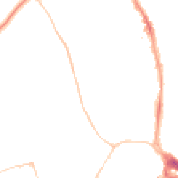 Night-time road noise heatmap for BS8 2BU