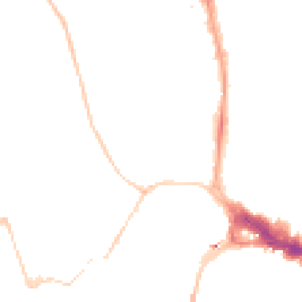 Night-time road noise heatmap for BS8 2EH