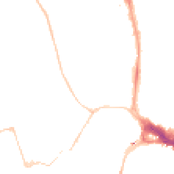 Night-time road noise heatmap for BS8 2EJ