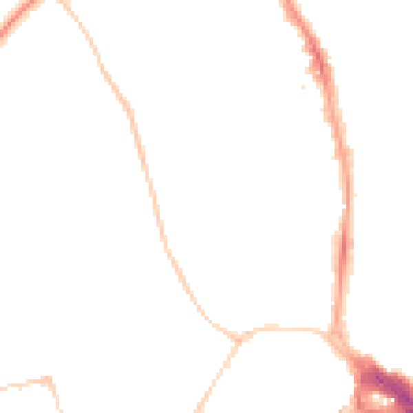 Night-time road noise heatmap for BS8 2EW