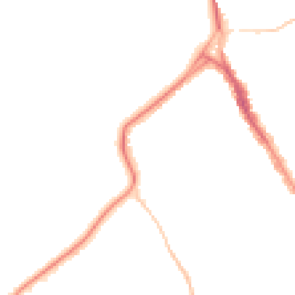 Night-time road noise heatmap for BS8 2TS