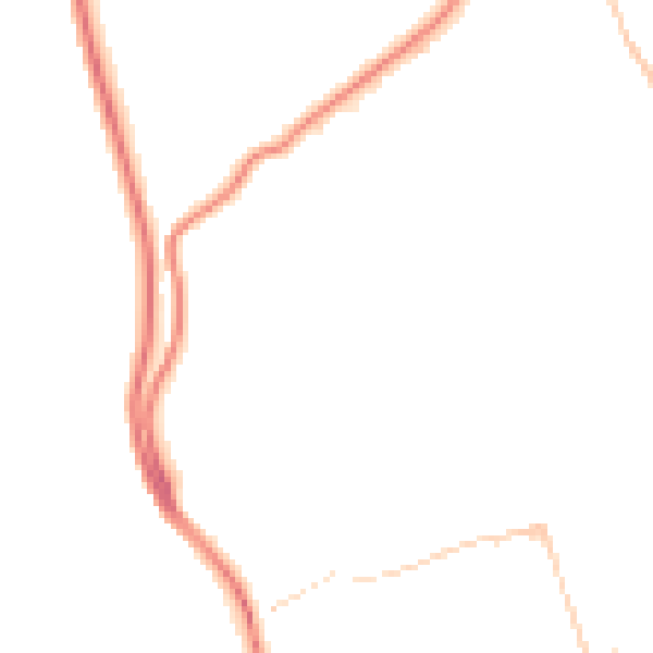 Night-time road noise heatmap for BS8 3LL