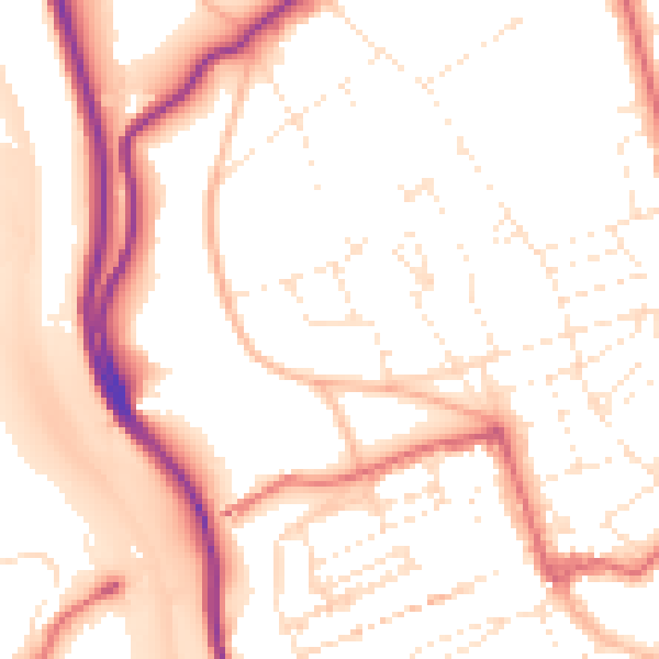 Daytime road noise heatmap for BS8 3LW