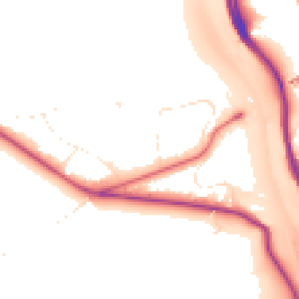 Daytime road noise heatmap for BS8 3PF