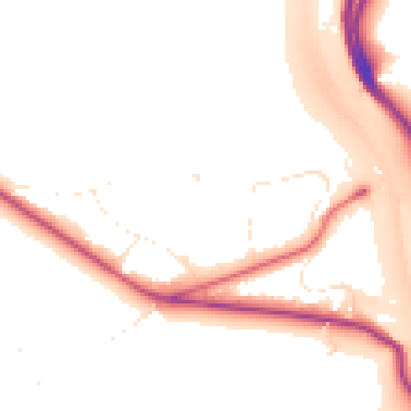 Daytime road noise heatmap for BS8 3PH
