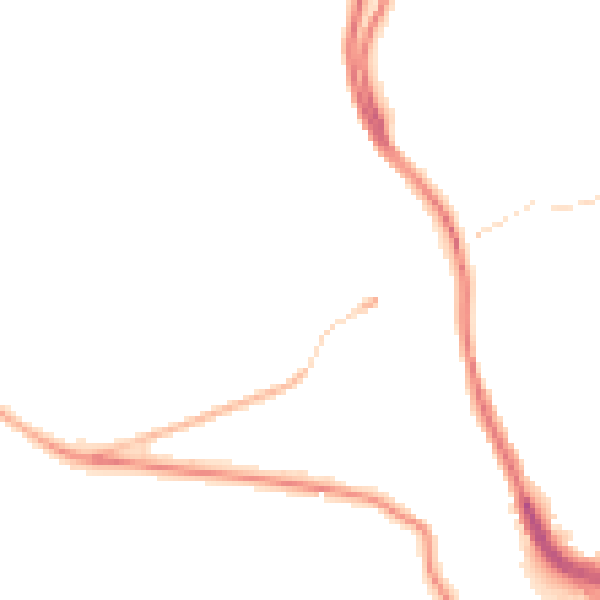 Night-time road noise heatmap for BS8 3PP
