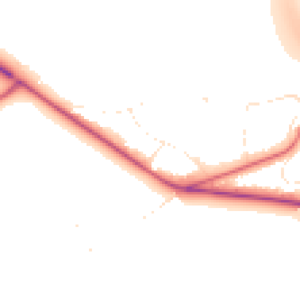 Daytime road noise heatmap for BS8 3PY