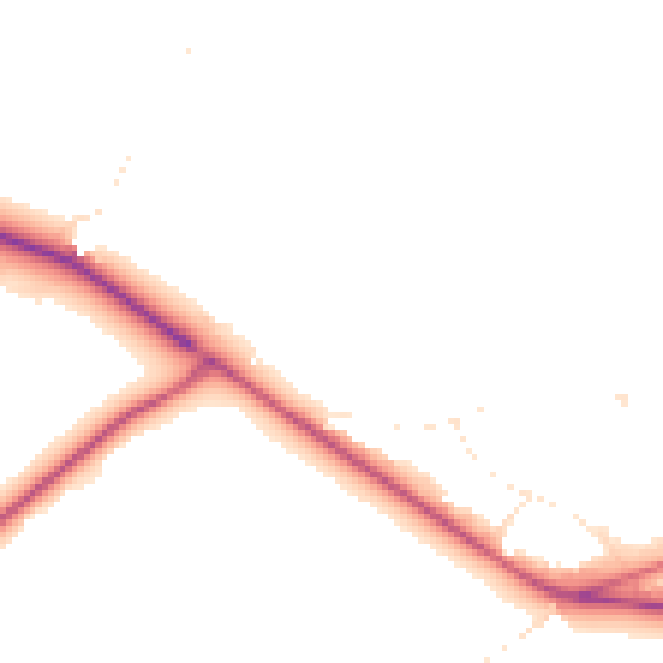 Daytime road noise heatmap for BS8 3PZ