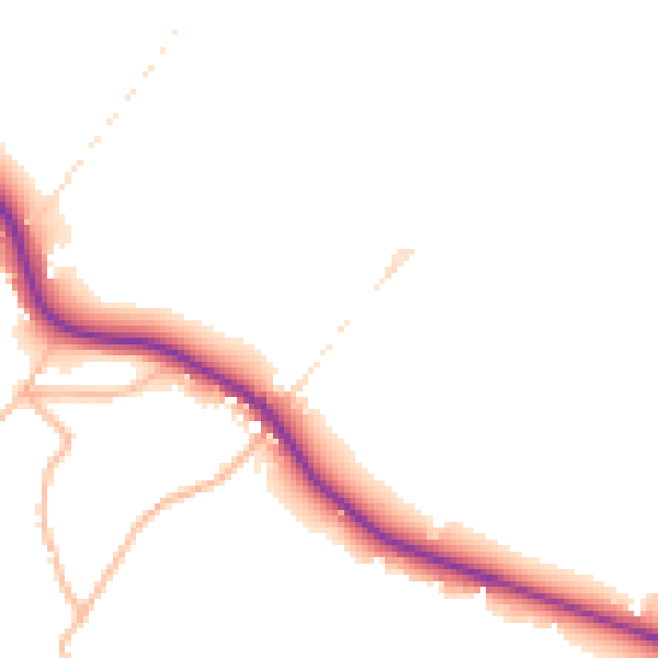 Daytime road noise heatmap for BS8 3QP