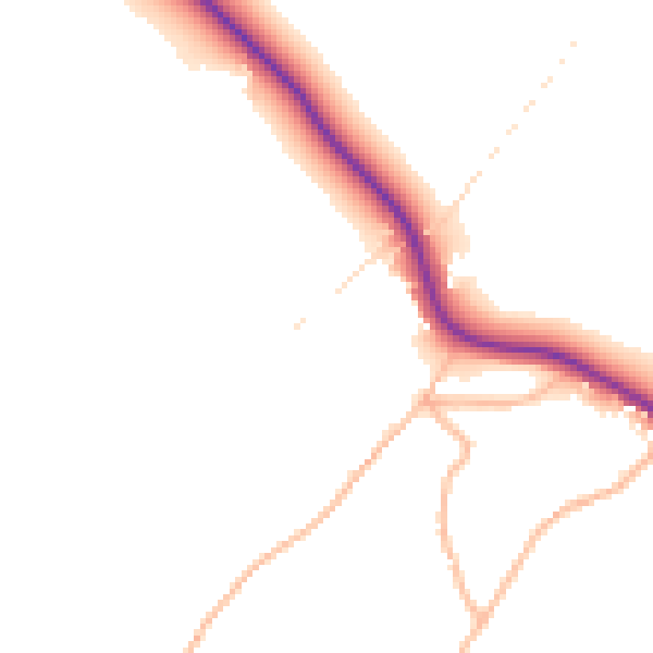 Daytime road noise heatmap for BS8 3RB