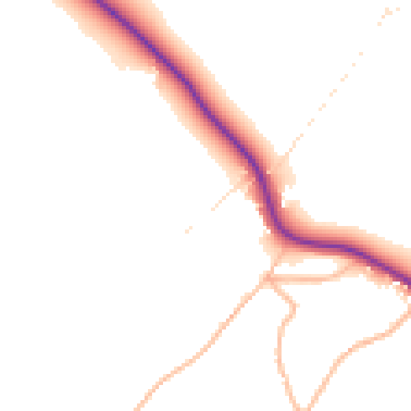 Daytime road noise heatmap for BS8 3RD