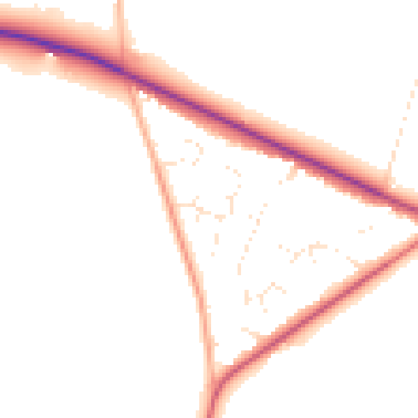 Daytime road noise heatmap for BS8 3UD