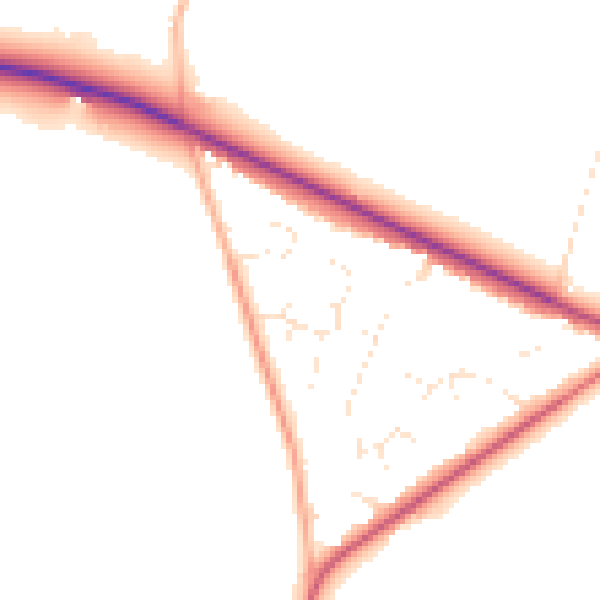 Daytime road noise heatmap for BS8 3UE
