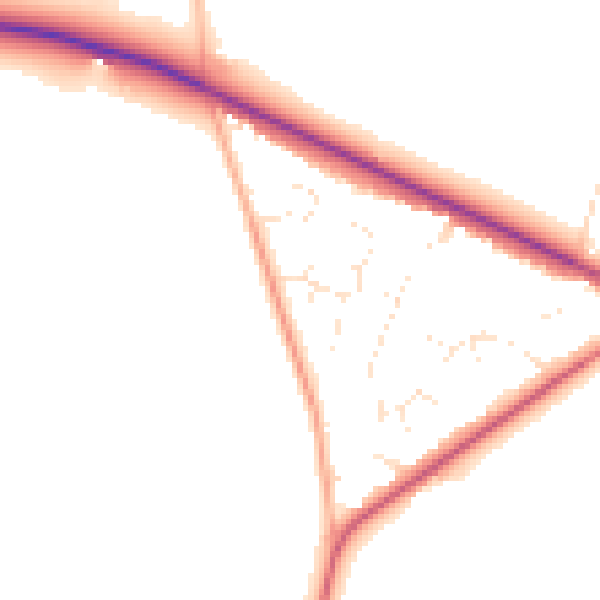 Daytime road noise heatmap for BS8 3UF