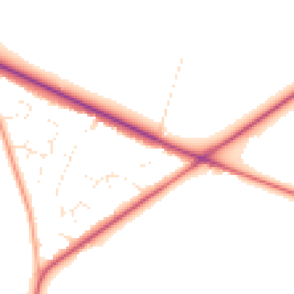 Daytime road noise heatmap for BS8 3UG