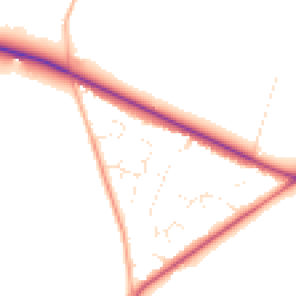 Daytime road noise heatmap for BS8 3XB