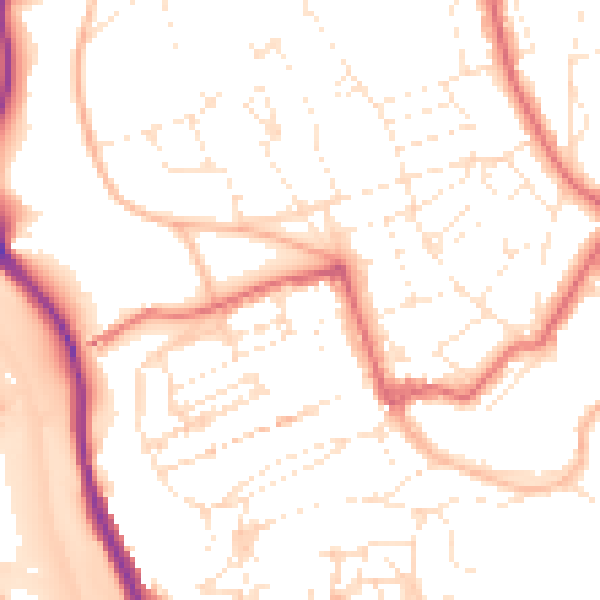 Daytime road noise heatmap for BS8 4AQ