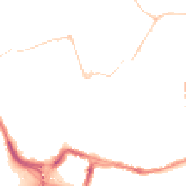Night-time road noise heatmap for BS8 4HW