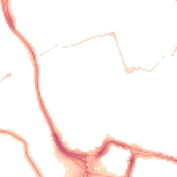 Night-time road noise heatmap for BS8 4JY