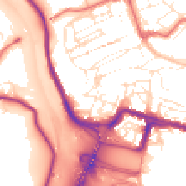 Daytime road noise heatmap for BS8 4LR