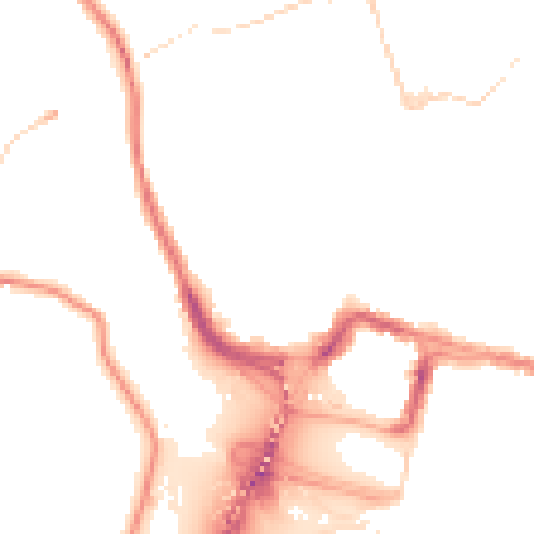 Night-time road noise heatmap for BS8 4LR