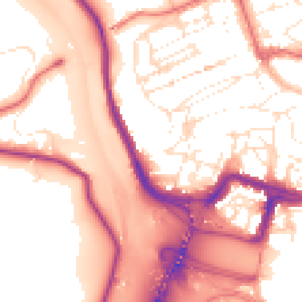 Daytime road noise heatmap for BS8 4LW