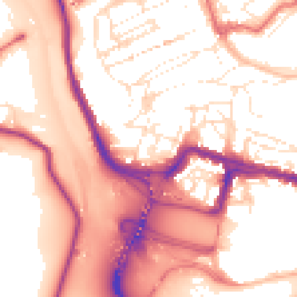 Daytime road noise heatmap for BS8 4LY