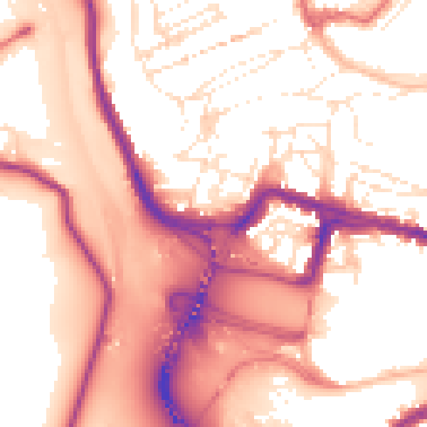 Daytime road noise heatmap for BS8 4NA
