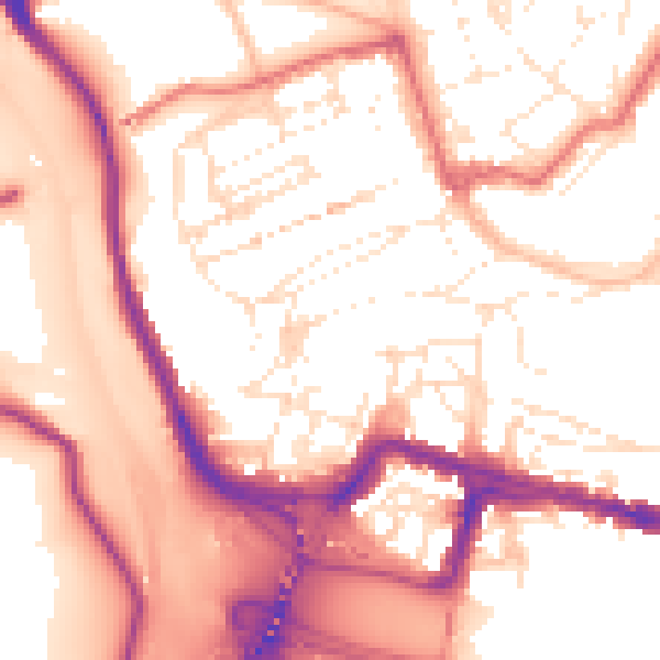 Daytime road noise heatmap for BS8 4PL