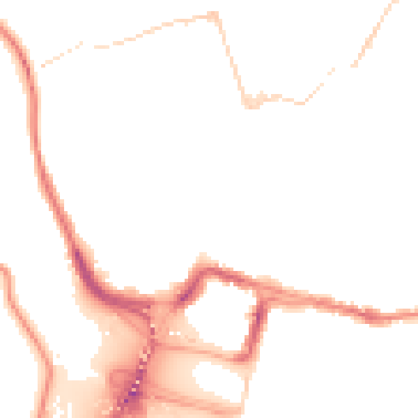 Night-time road noise heatmap for BS8 4PP
