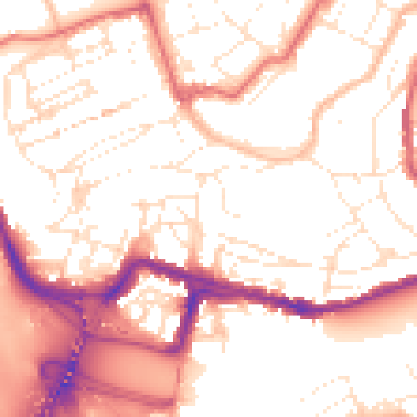Daytime road noise heatmap for BS8 4PT