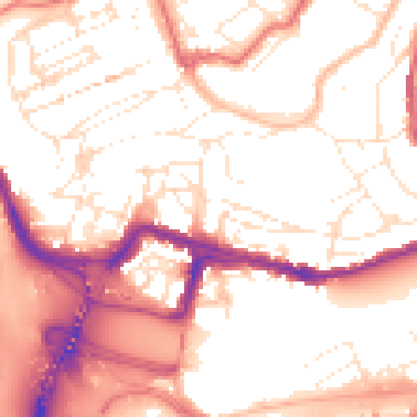 Daytime road noise heatmap for BS8 4PU