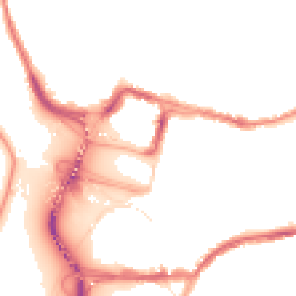 Night-time road noise heatmap for BS8 4QD