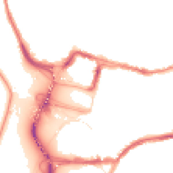 Night-time road noise heatmap for BS8 4QF