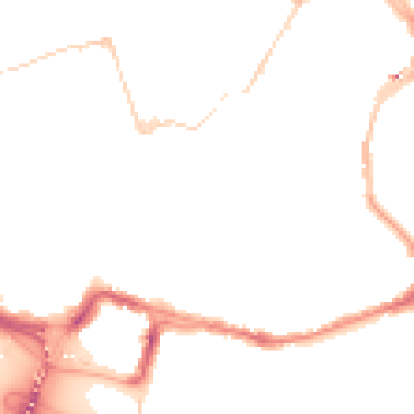 Night-time road noise heatmap for BS8 4RA