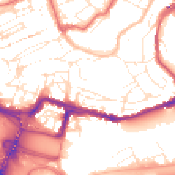 Daytime road noise heatmap for BS8 4RG