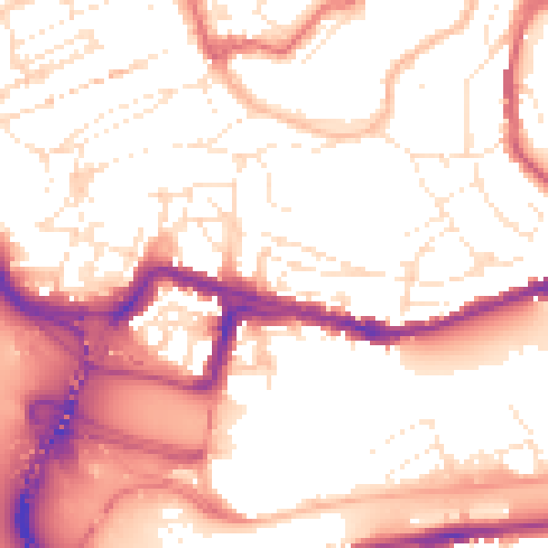 Daytime road noise heatmap for BS8 4RL