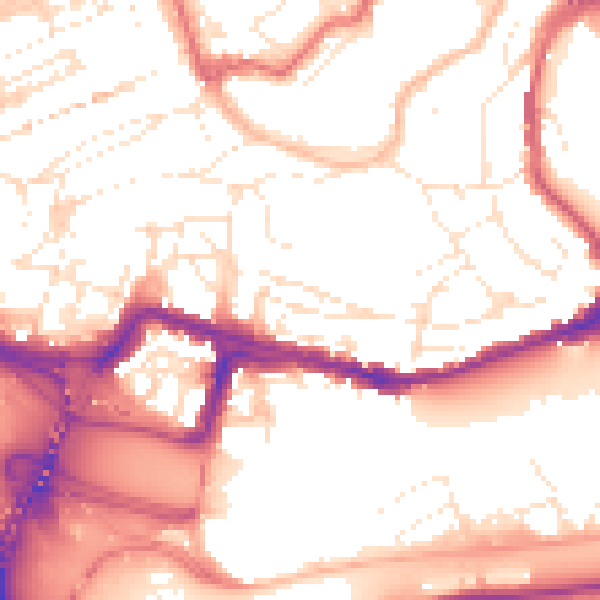 Daytime road noise heatmap for BS8 4RN