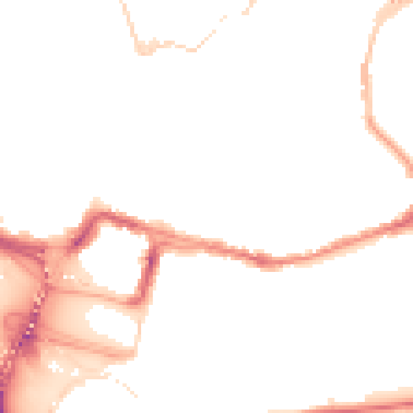 Night-time road noise heatmap for BS8 4RN
