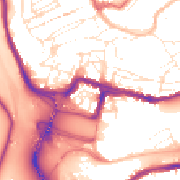Daytime road noise heatmap for BS8 4SD