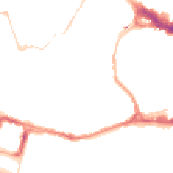 Night-time road noise heatmap for BS8 4TA