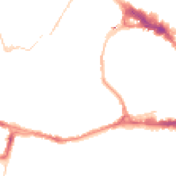 Night-time road noise heatmap for BS8 4TD