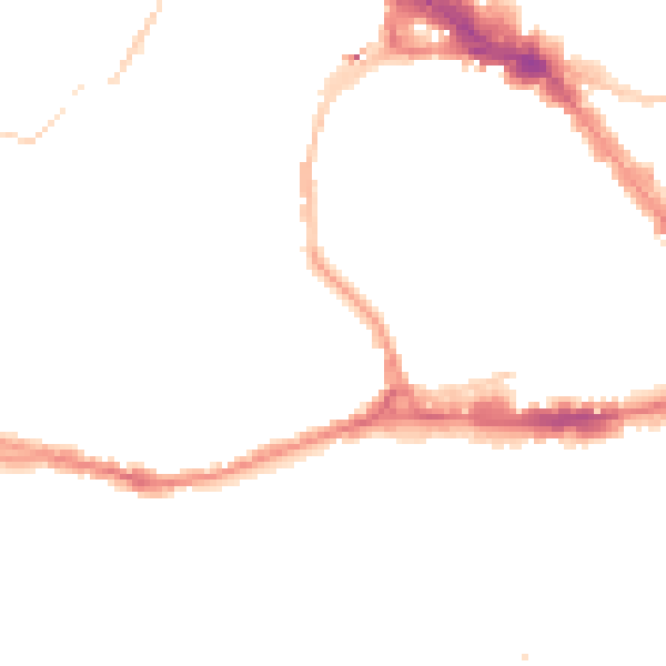 Night-time road noise heatmap for BS8 4TG