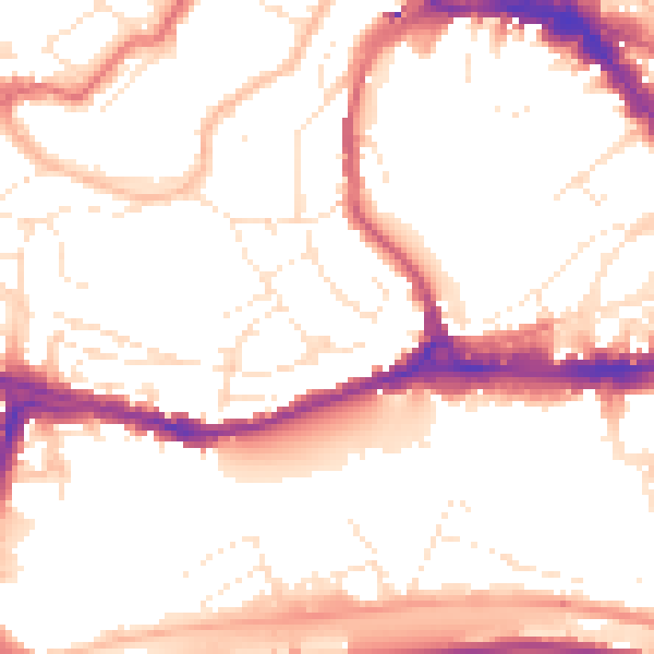 Daytime road noise heatmap for BS8 4TL