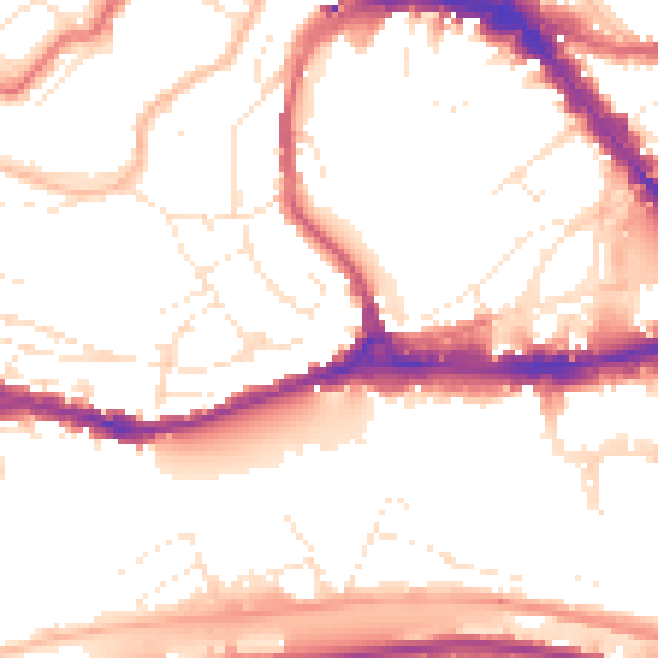 Daytime road noise heatmap for BS8 4TQ