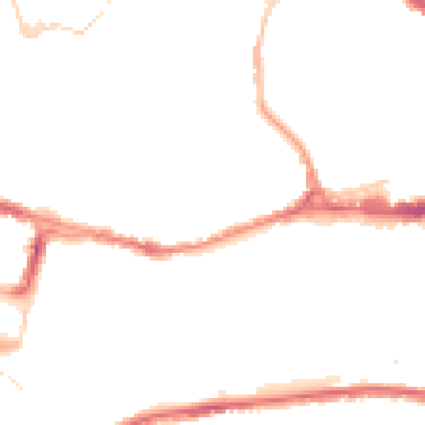 Night-time road noise heatmap for BS8 4TU